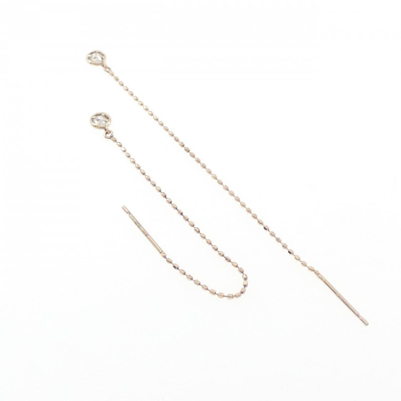 K10PG ダイヤモンド ピアス 0.10CT