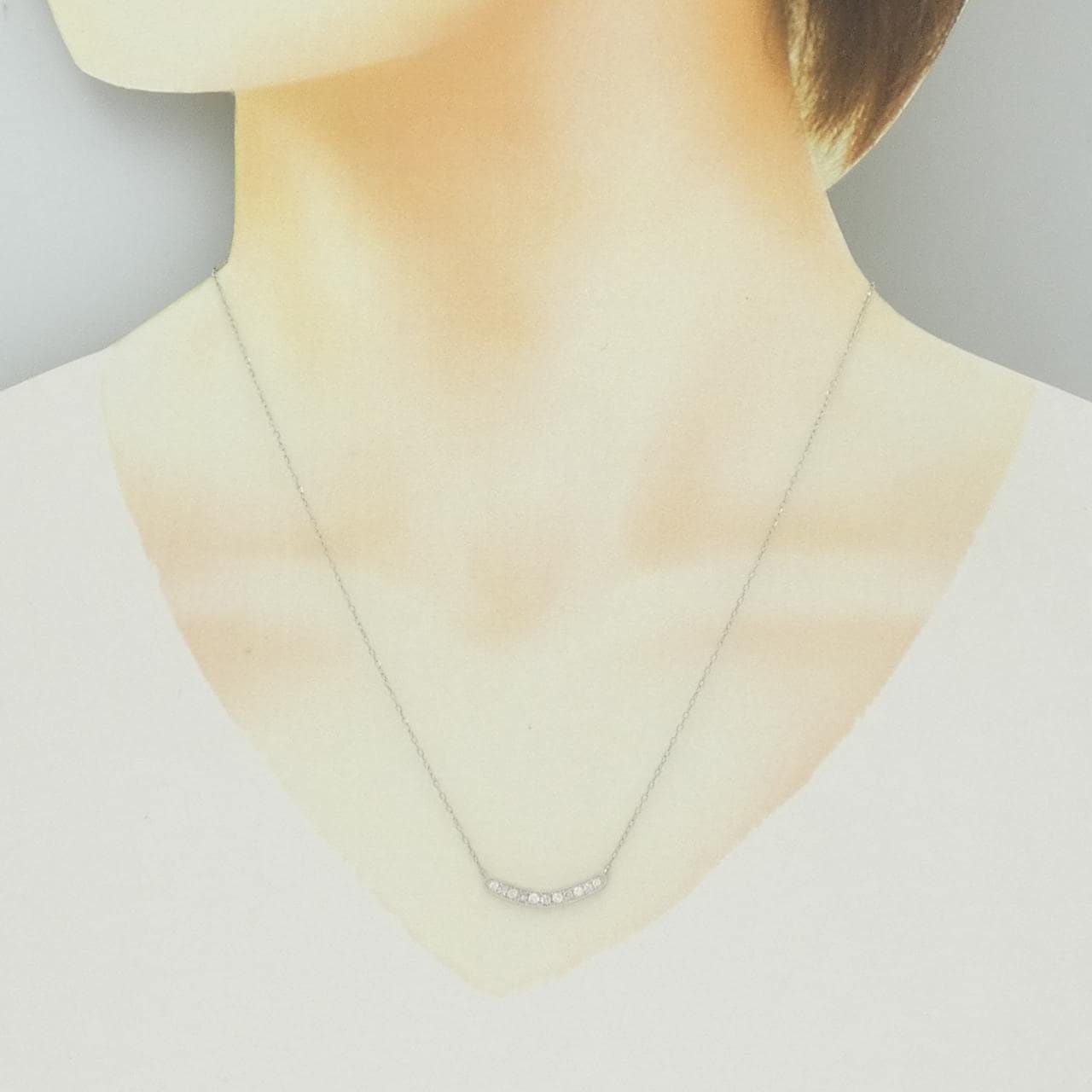 PT900/PT850 ダイヤモンド ネックレス 0.19CT
