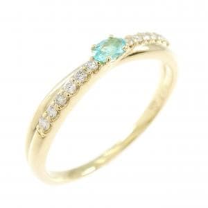 K18YG トルマリン リング 0.07CT