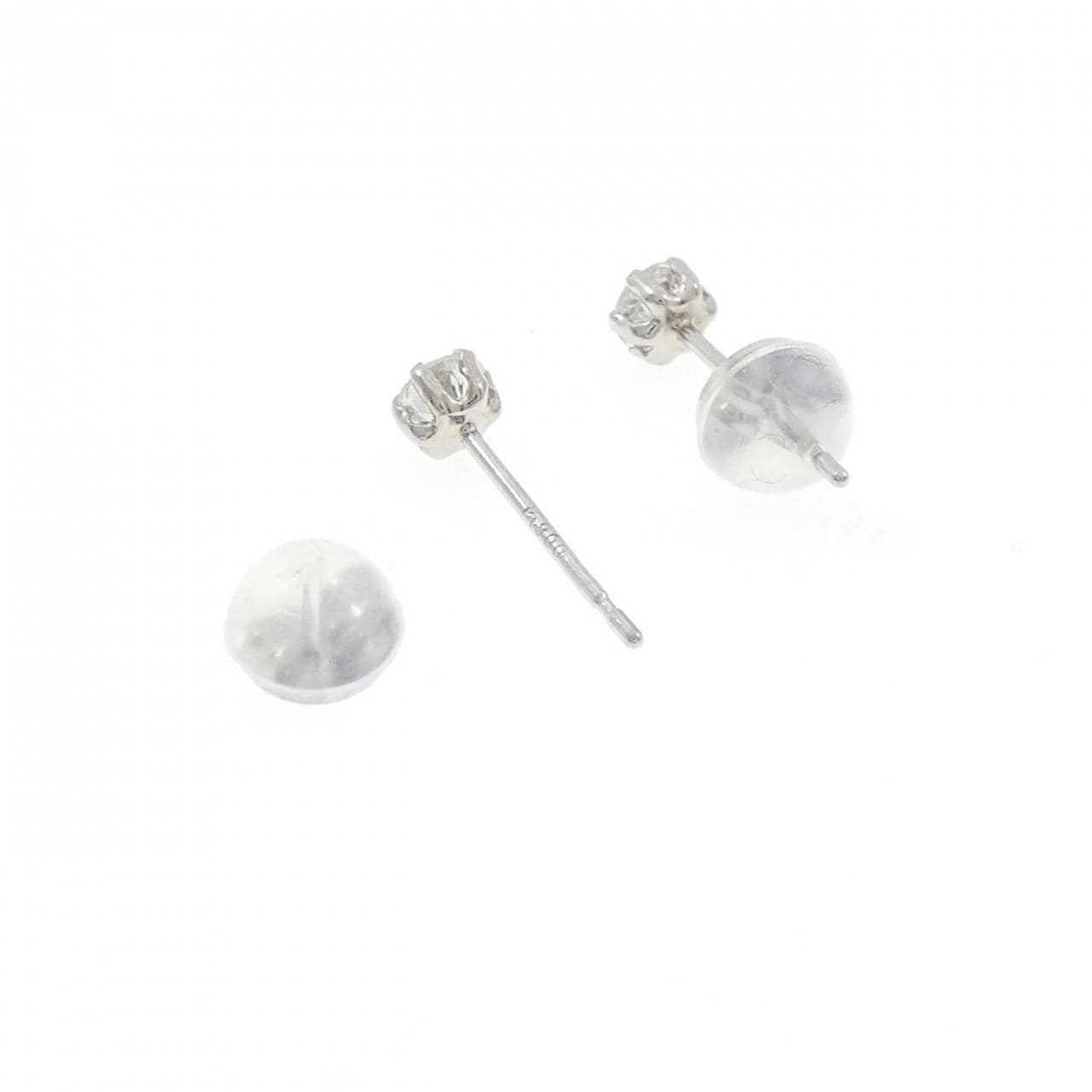 PT900单钻钻石耳环，0.26克拉