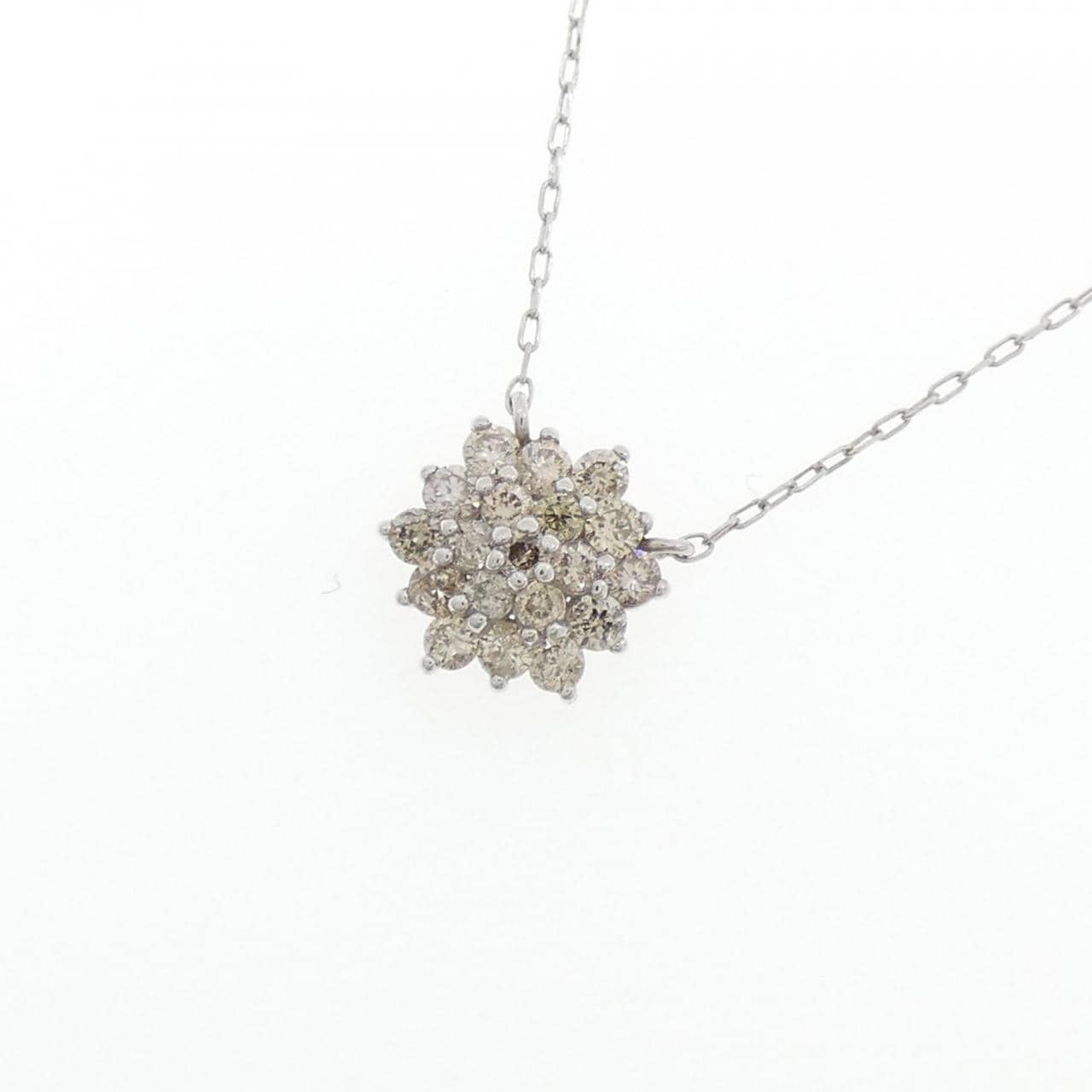 K18WG ダイヤモンド ネックレス 0.25CT