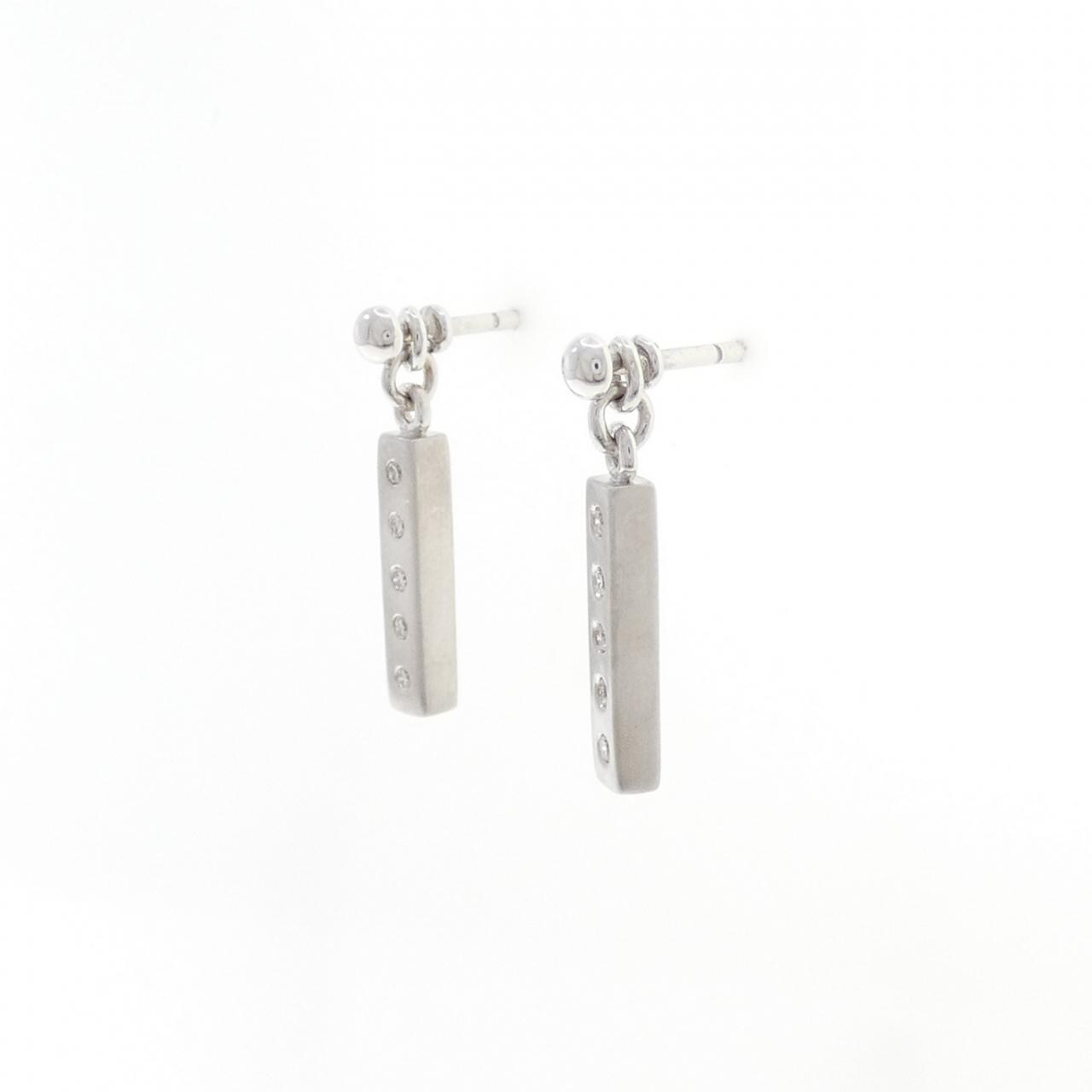750WG/K18WG ダイヤモンド ピアス 0.20CT