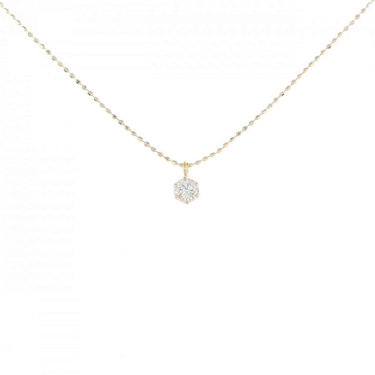 K18YG ソリティア ダイヤモンド ネックレス 0.219CT