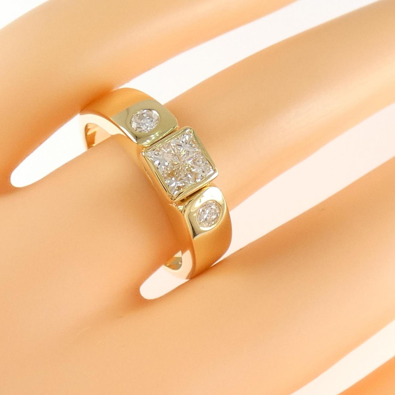 K18YG Diamond ring
