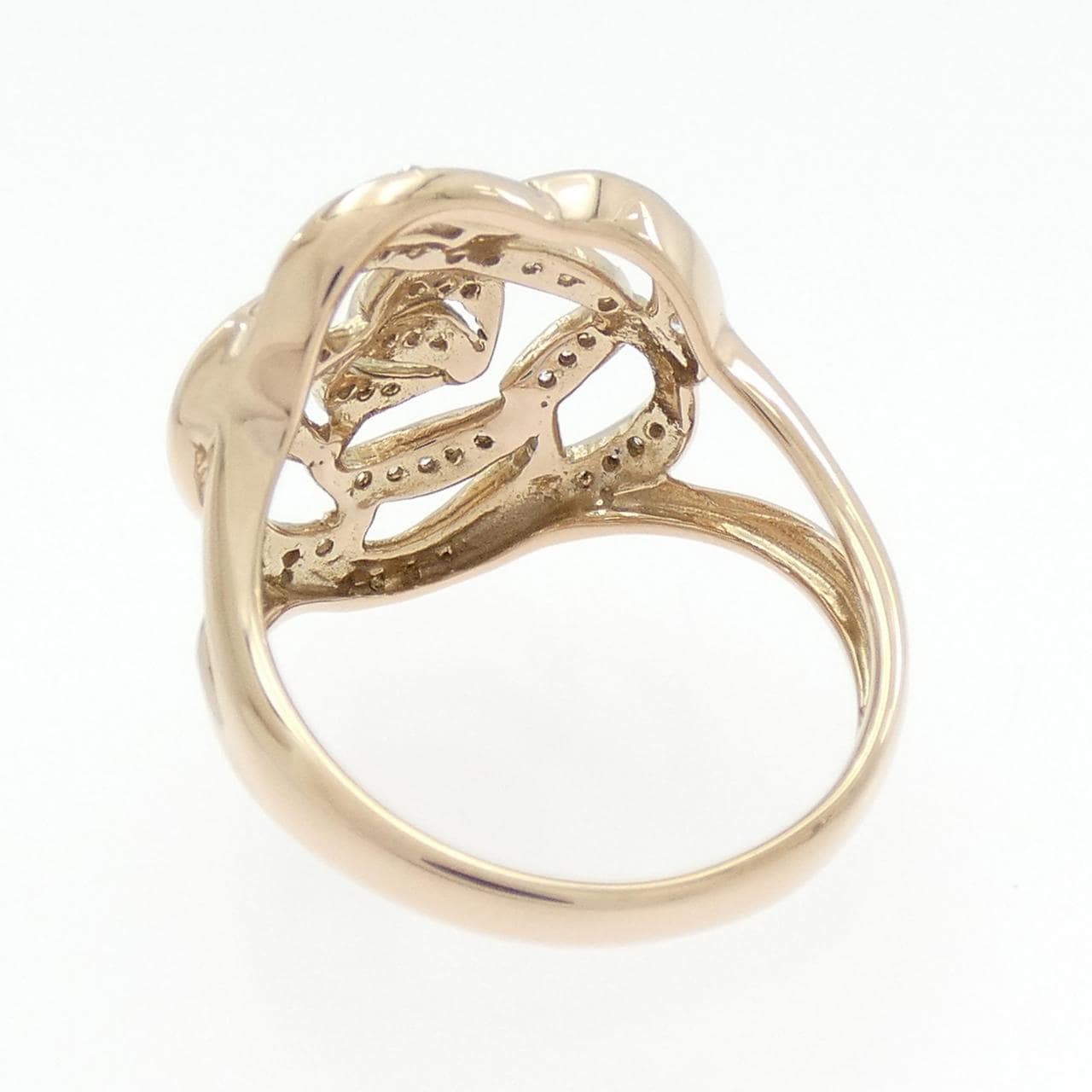 K18PG ローズ ダイヤモンド リング 0.30CT