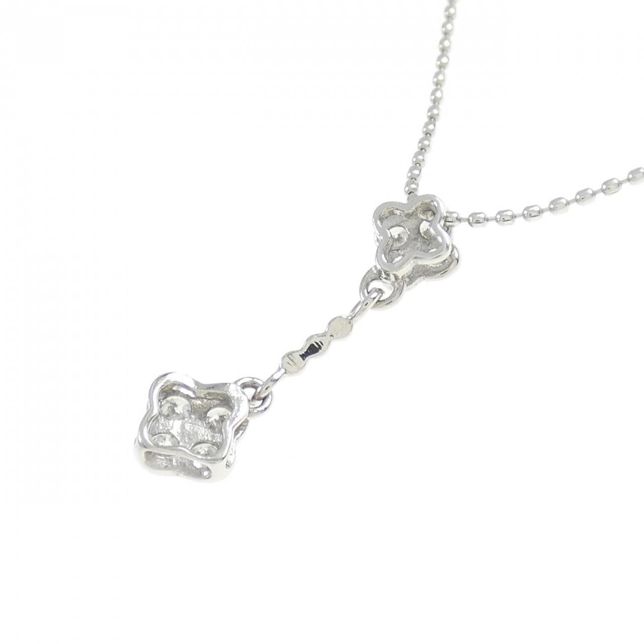 PT850 フラワー ダイヤモンド ネックレス 0.20CT