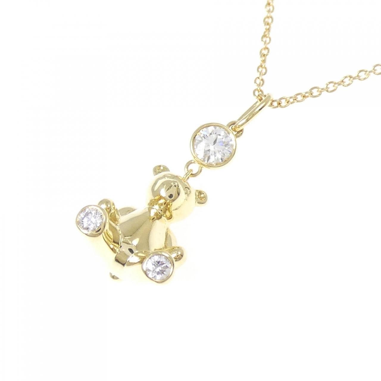 ギメル ベア ダイヤモンド ネックレス 0.306CT