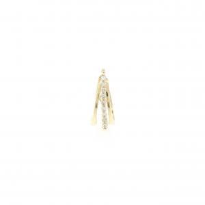 K18YG ダイヤモンド ピアス 0.10CT 片耳