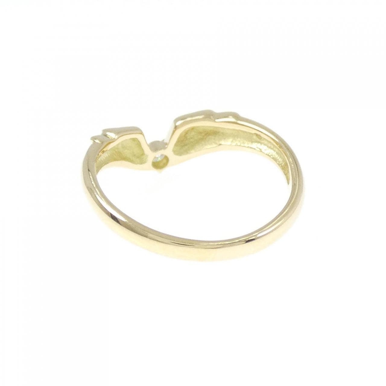 750YG ウィング ダイヤモンド リング 0.05CT