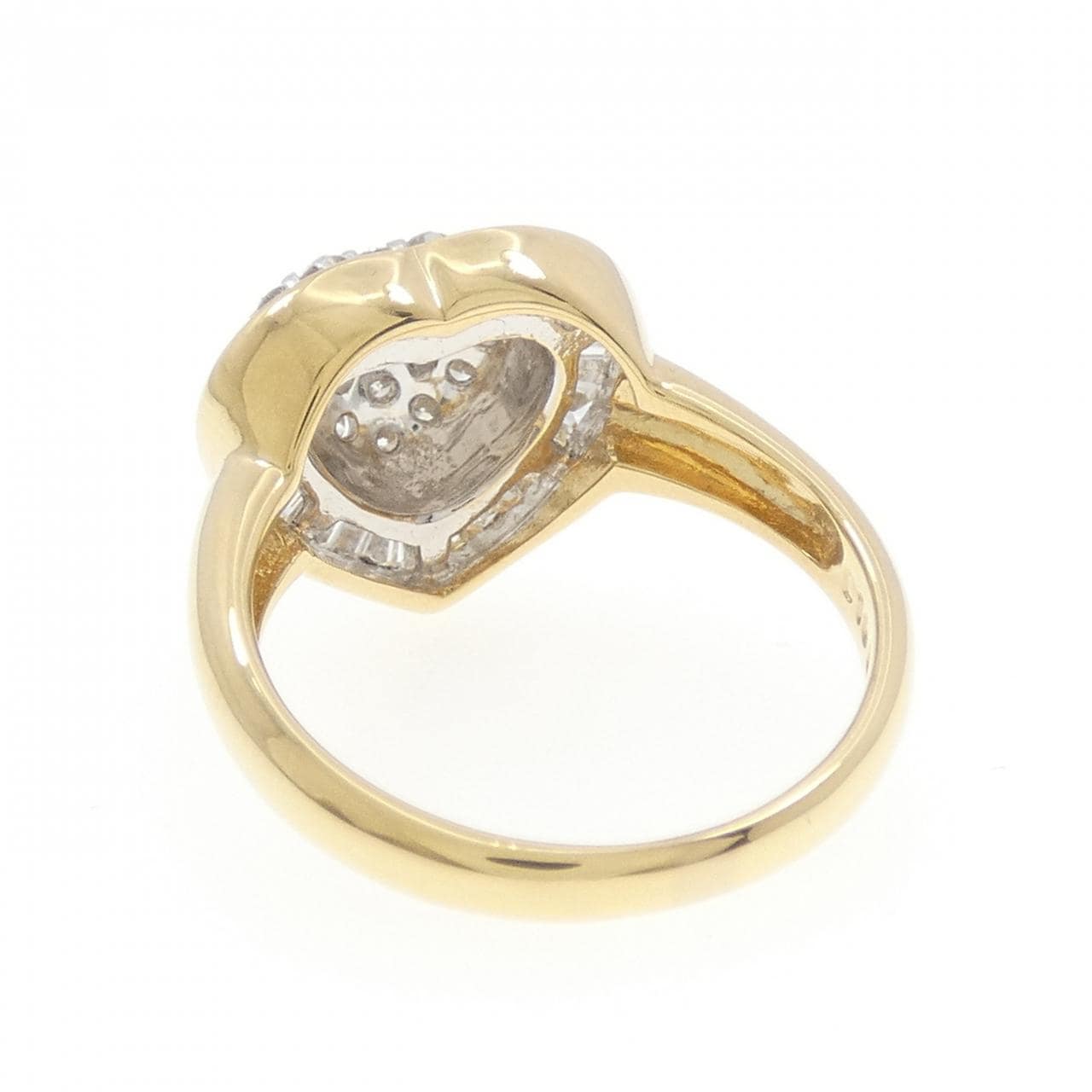 K18YG/K18WG ハート ダイヤモンド リング 1.08CT