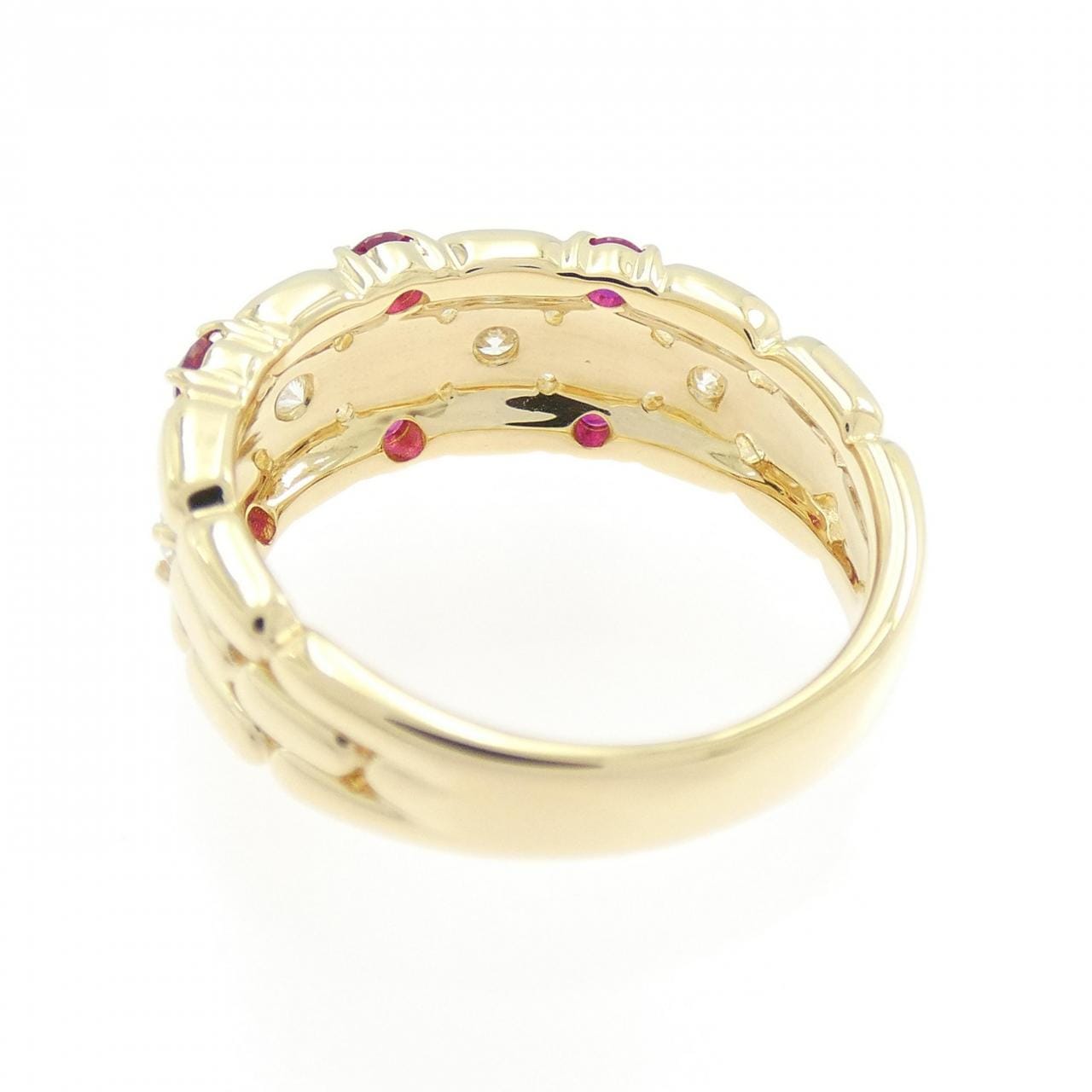 K18YG ルビー リング 0.40CT