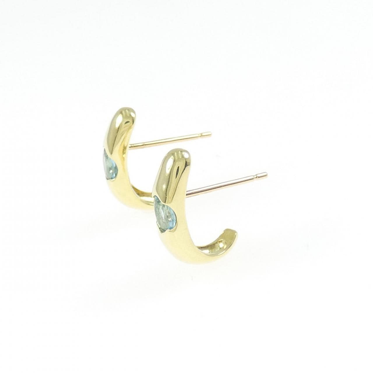 K18YG ブルートパーズ ピアス