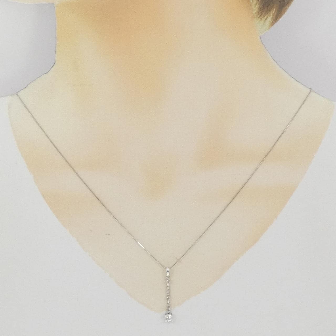K14WG/K18WG ダイヤモンド ネックレス 0.28CT