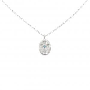 K18WG クロス ダイヤモンド ネックレス 0.05CT