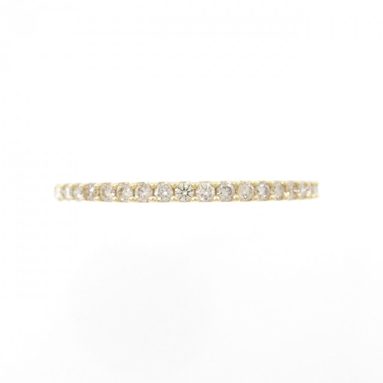 K18YG Half Eternity Diamond Ring 0.13CT