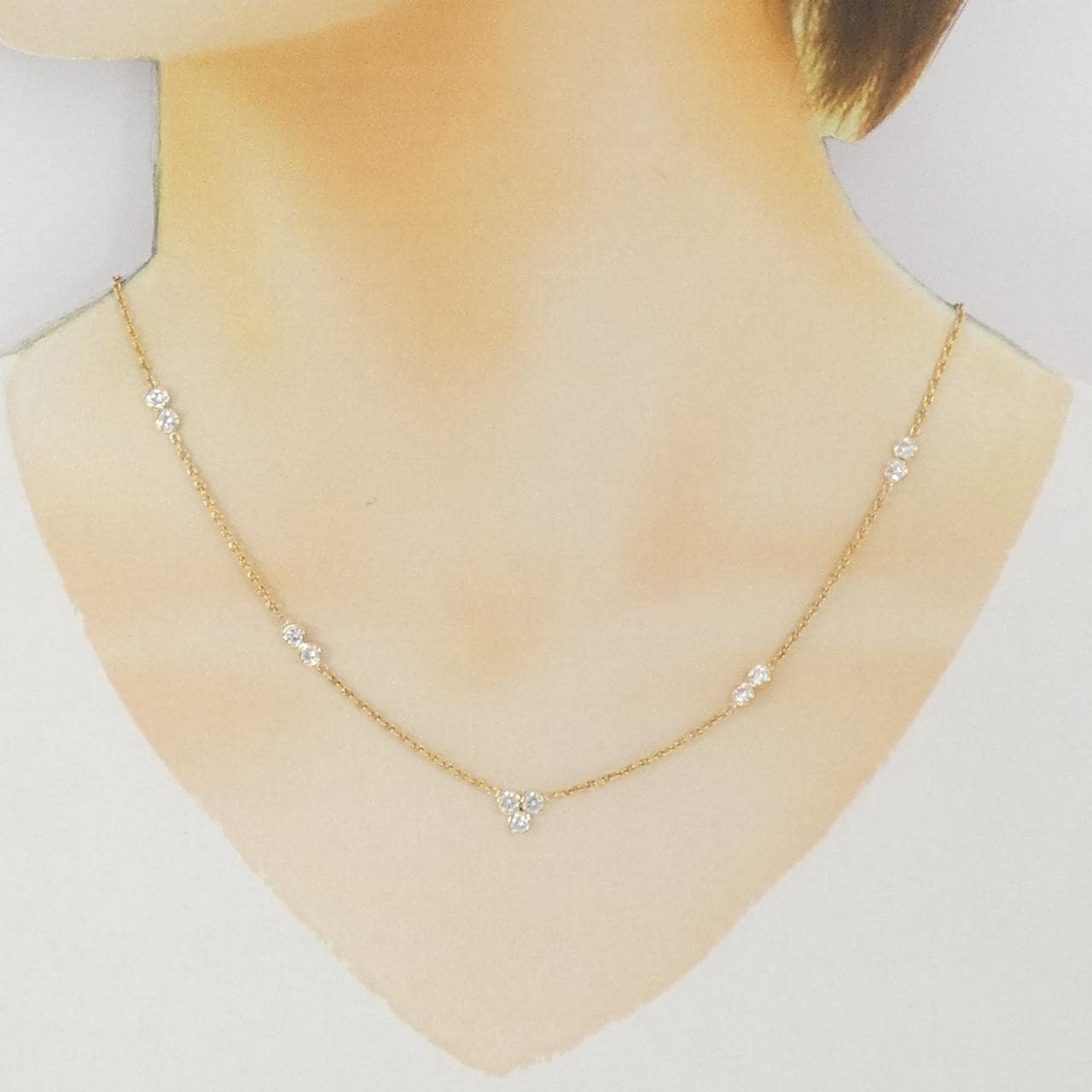 K18YG ダイヤモンド ネックレス 1.18CT