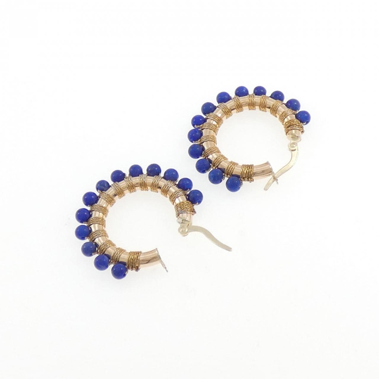 585スリーカラー ラピスラズリ ピアス