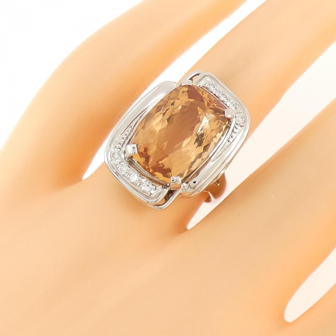 PT900 インペリアルトパーズ リング 8.77CT