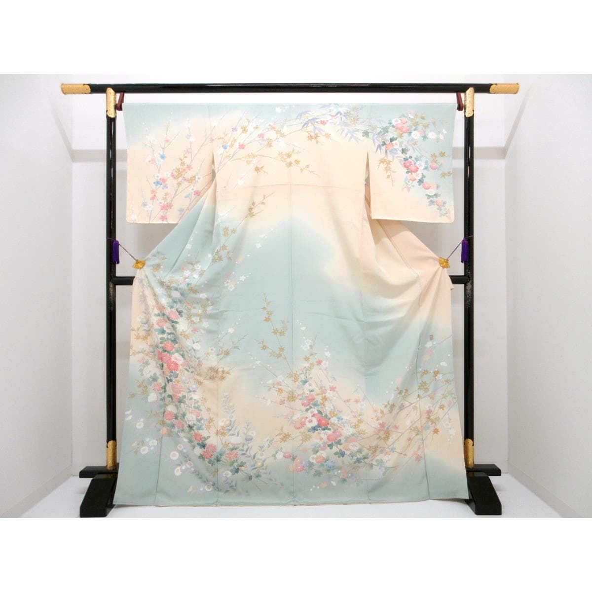 【未使用品】訪問着　友禅金彩加工　ボカシ染