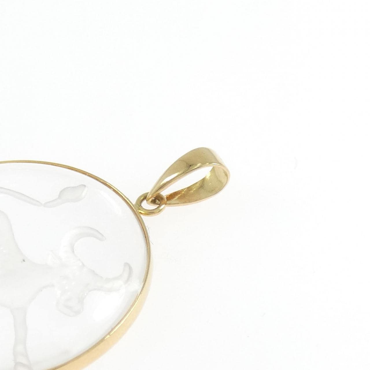 K18YG 合成石英吊坠