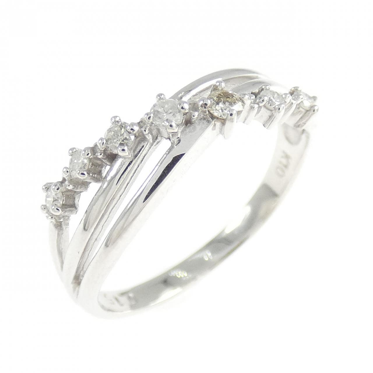 K10WG ダイヤモンド リング 0.15CT