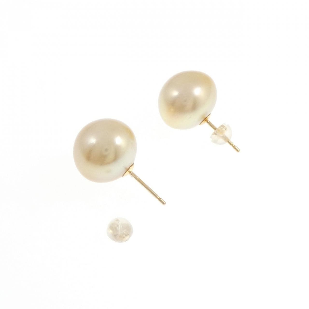K18YG 白蝶パール ピアス 14.2mm