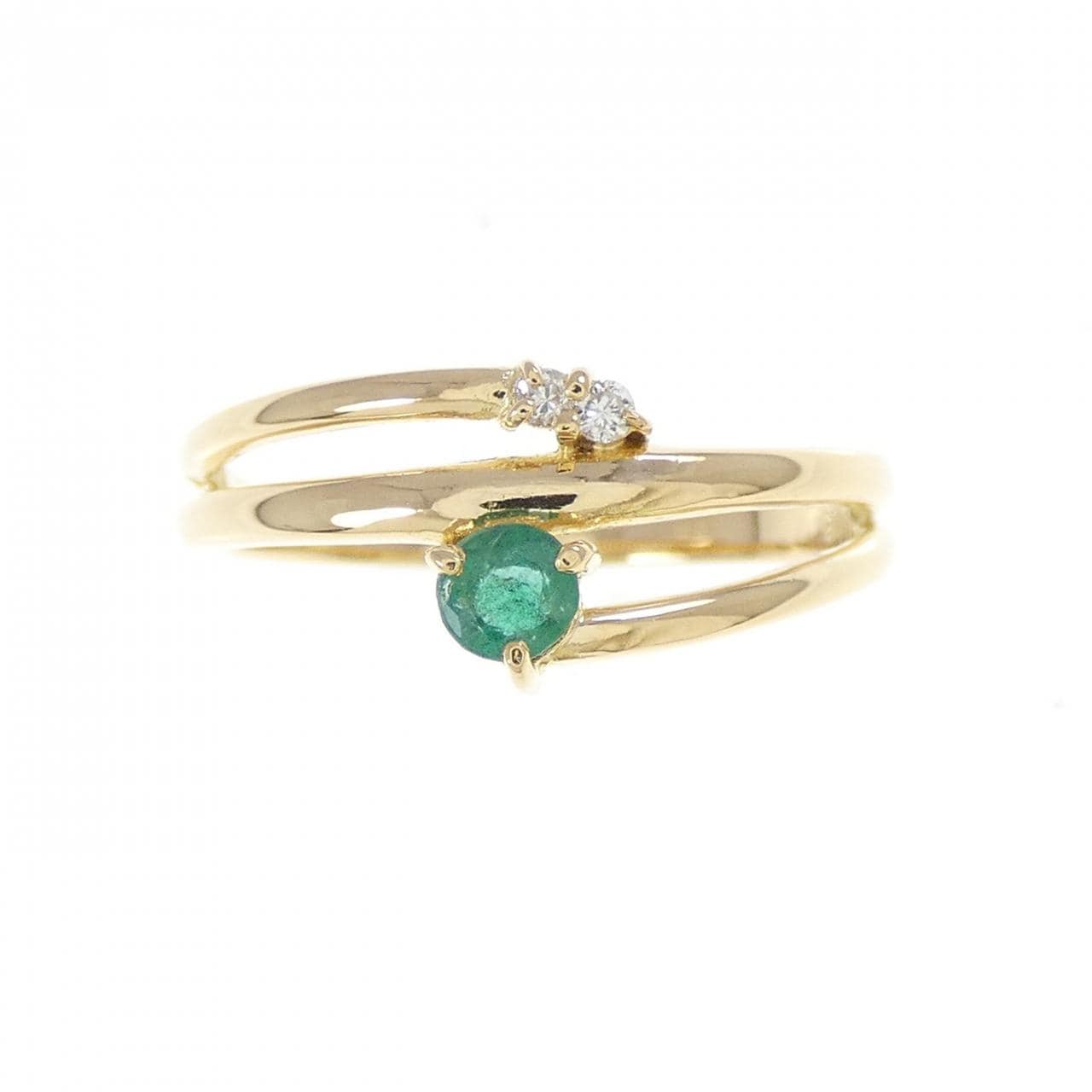 K18YG エメラルド リング