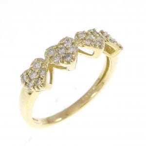 K18YG ハート ダイヤモンド リング 0.20CT