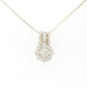 K18PG フラワー ダイヤモンド ネックレス 1.000CT