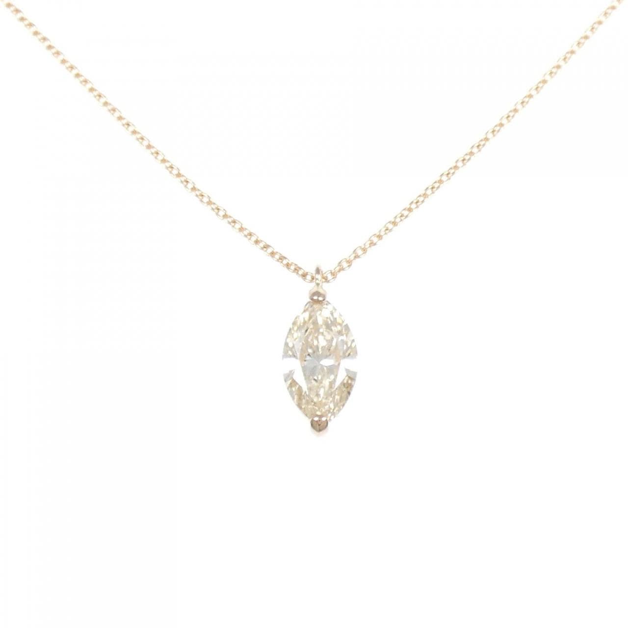 [Remake] K18PG Diamond Necklace 1.115CT LYB SI1 Marquise Cut