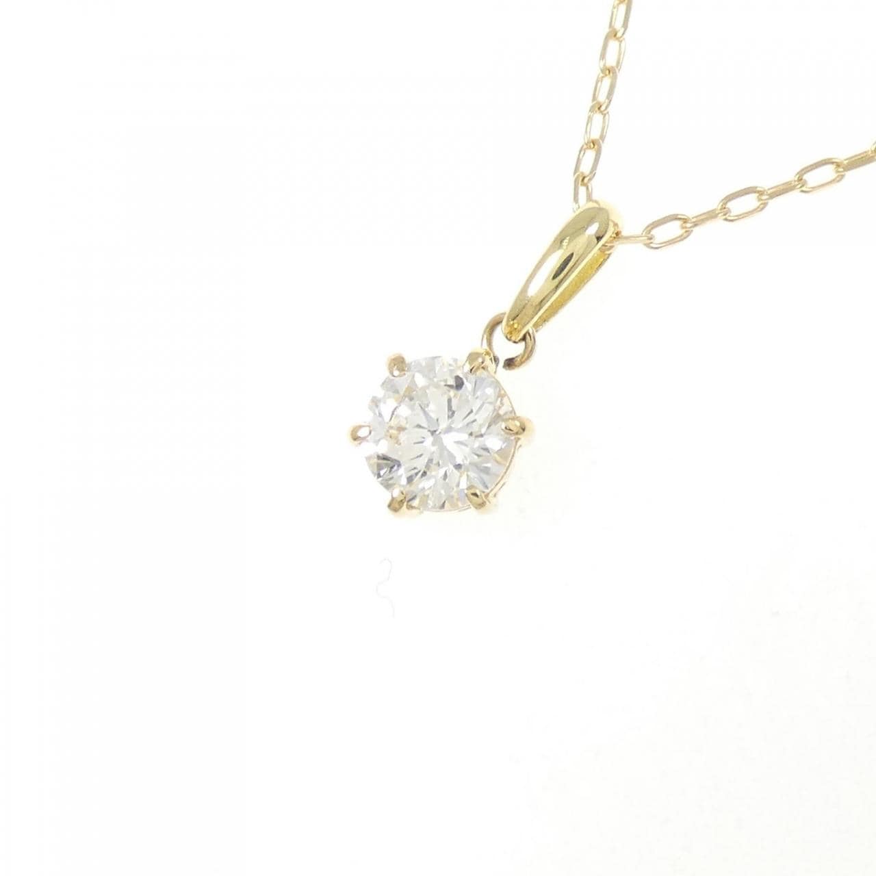 K18YG ダイヤモンド ネックレス 0.517CT F SI1 Good