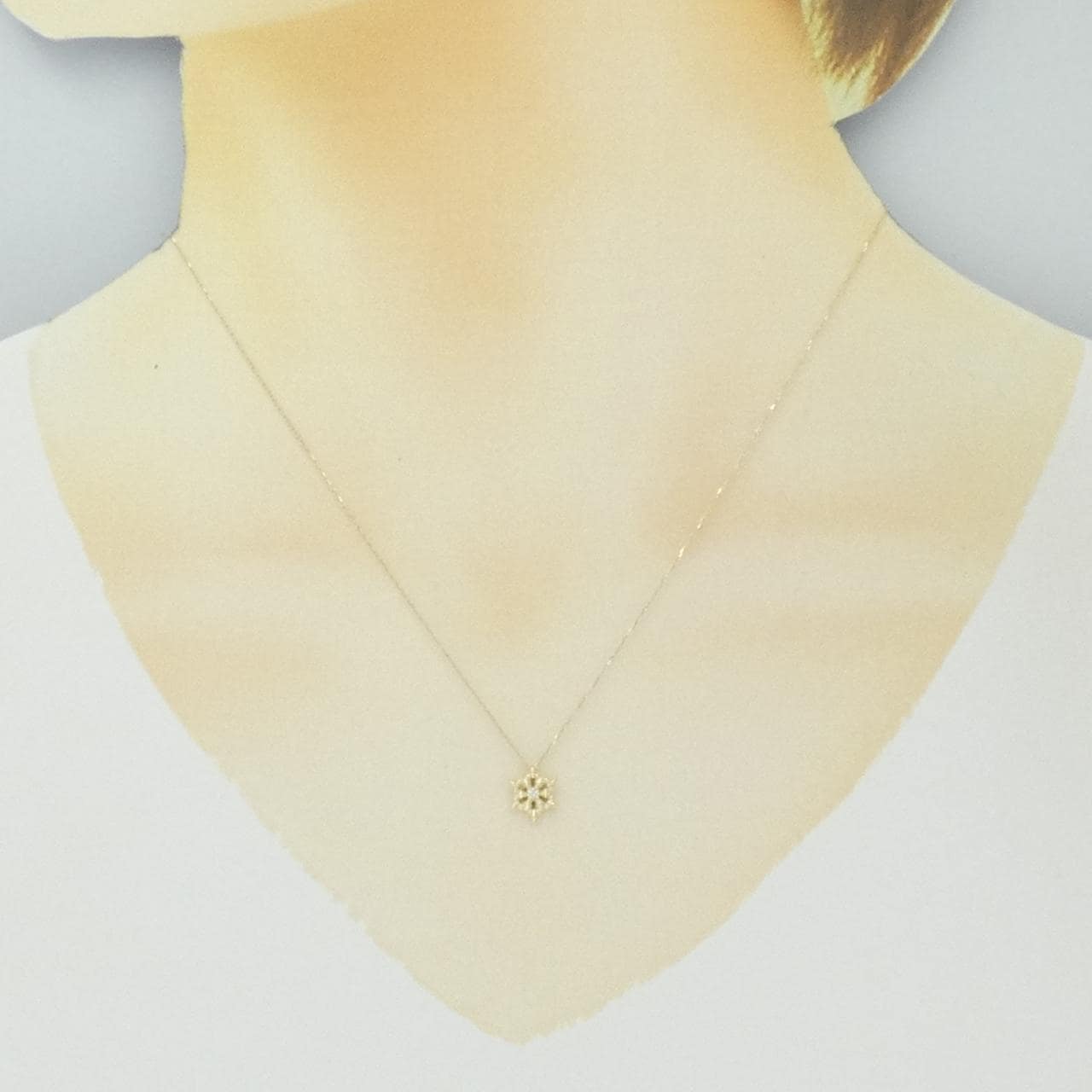 K10YG ダイヤモンド ネックレス 0.01CT