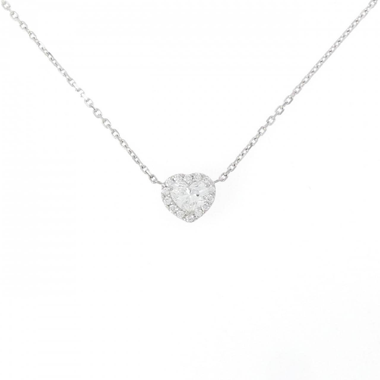 PT900/PT850 ダイヤモンド ネックレス 0.644CT F VS2 ハートシェイプ