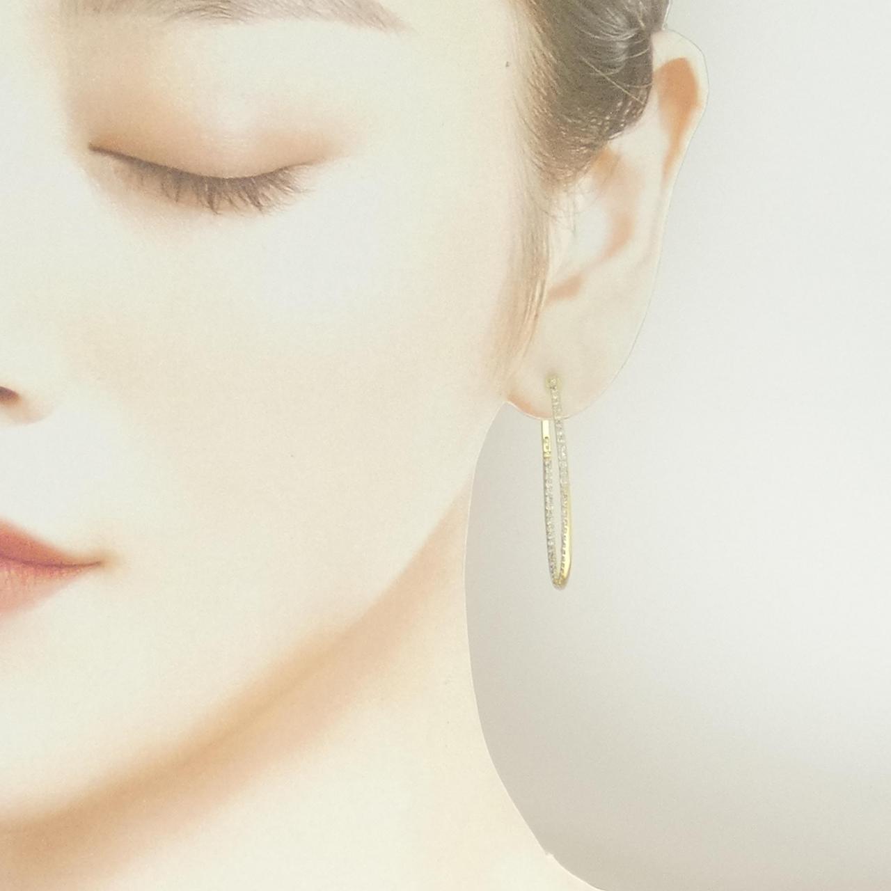 K18YG ダイヤモンド ピアス 1.00CT