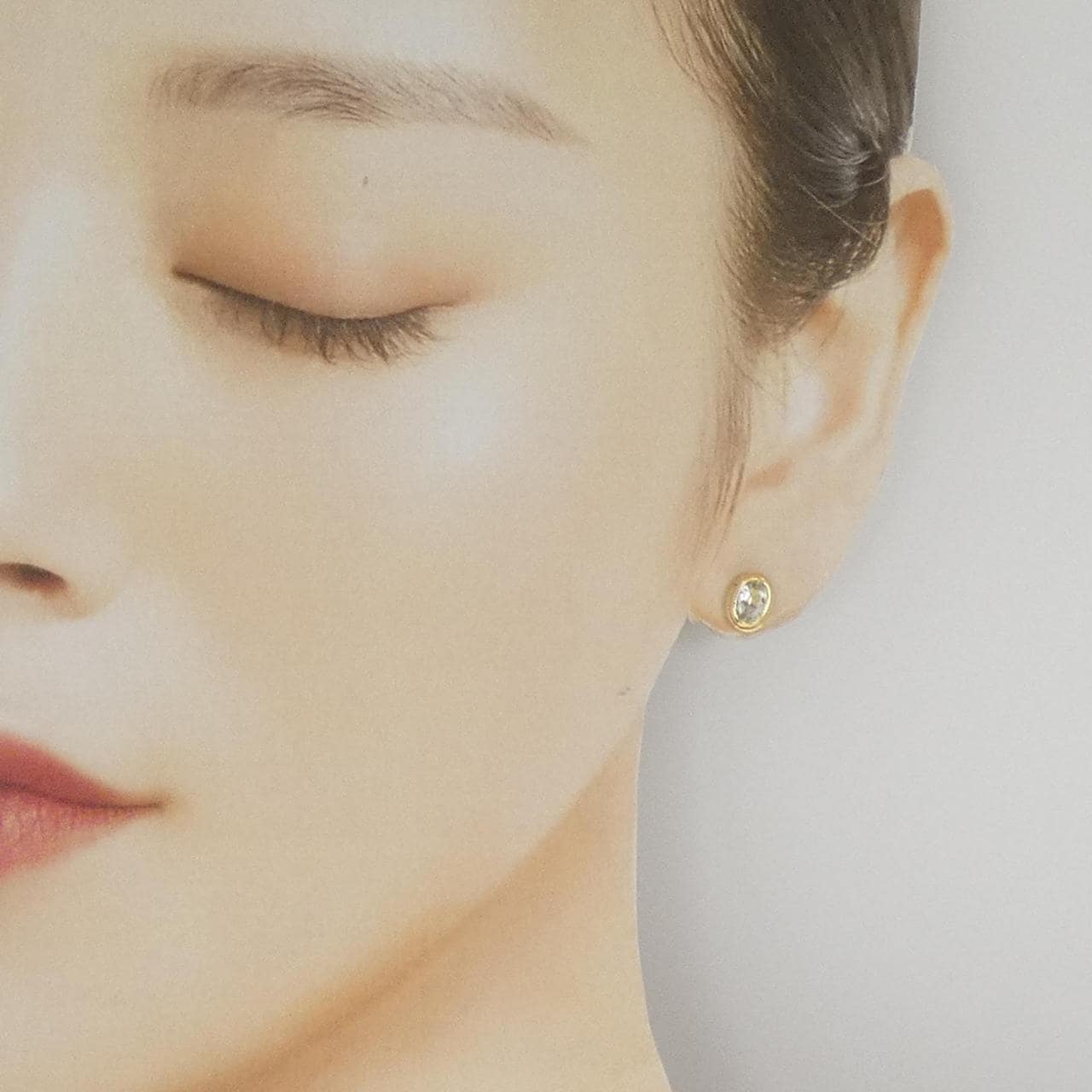 K18YG アクアマリン ピアス