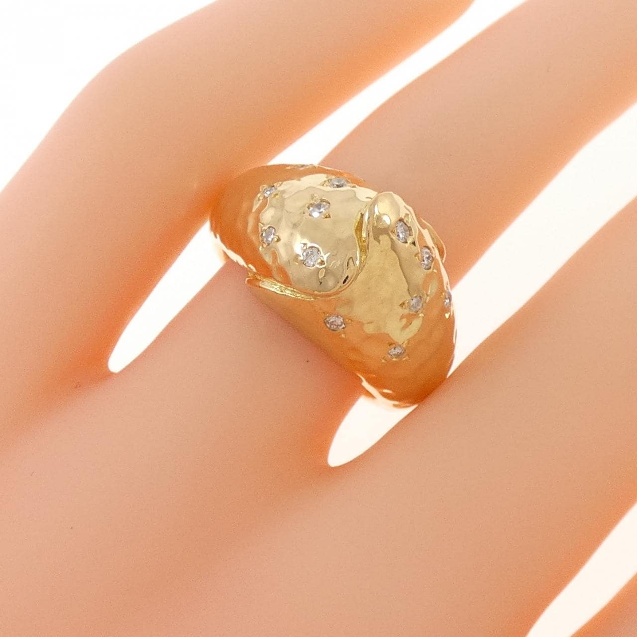 K18YG ダイヤモンド リング 0.14CT