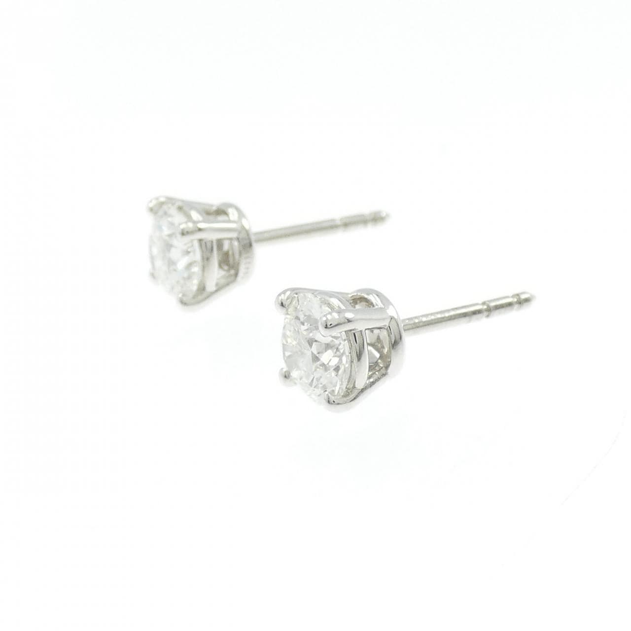ティファニー ソリティア ピアス 0.82CT 0.80CT H VVS1-2 3EXT