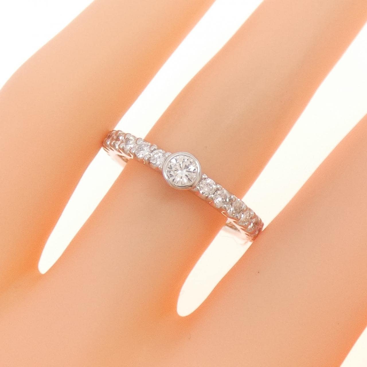 K18WG ダイヤモンド リング 0.14CT