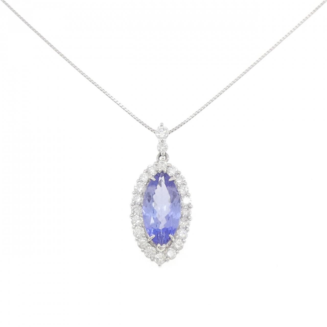 PT900/PT850 タンザナイト ネックレス 3.60CT