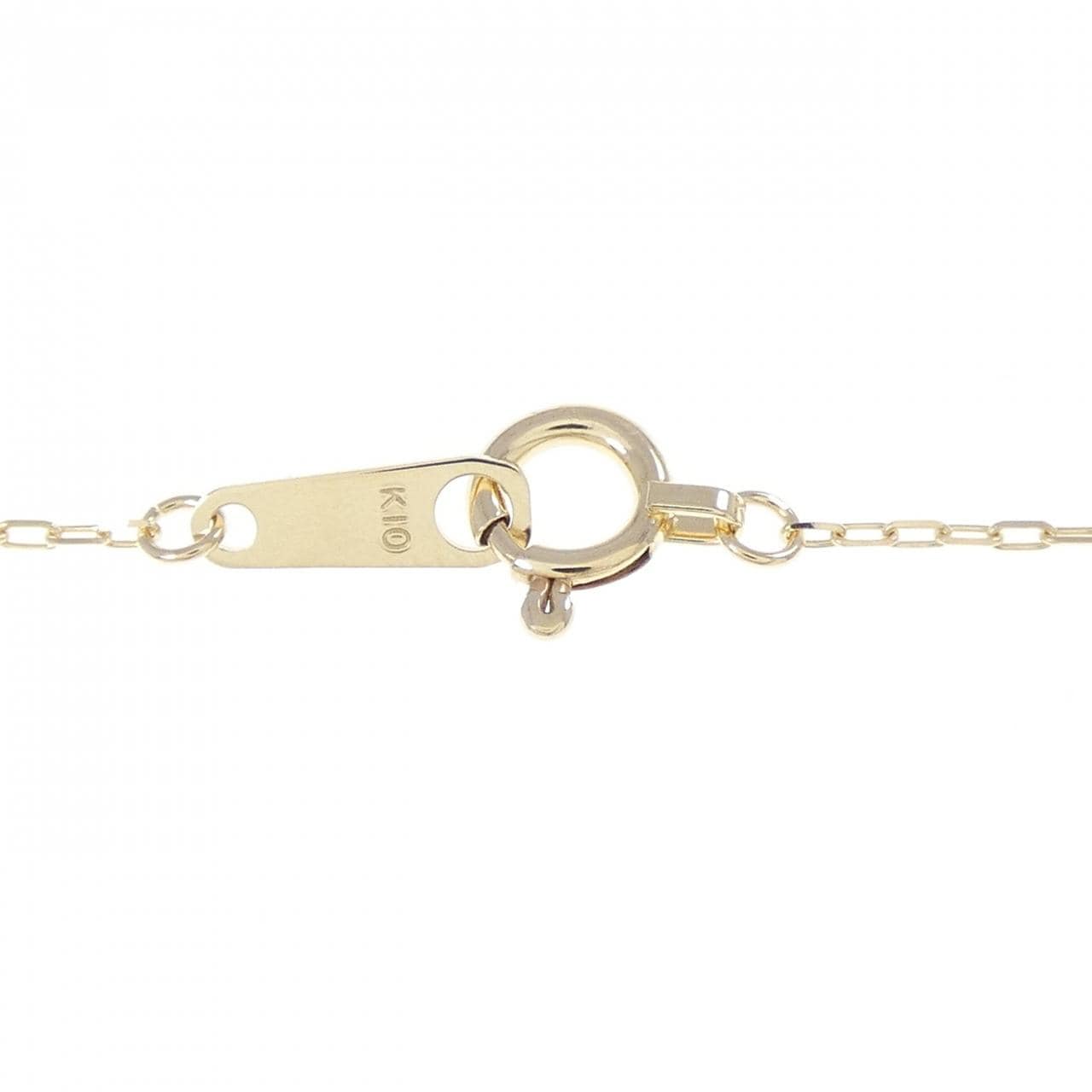 K10YG ホースシュー ダイヤモンド ネックレス 0.01CT