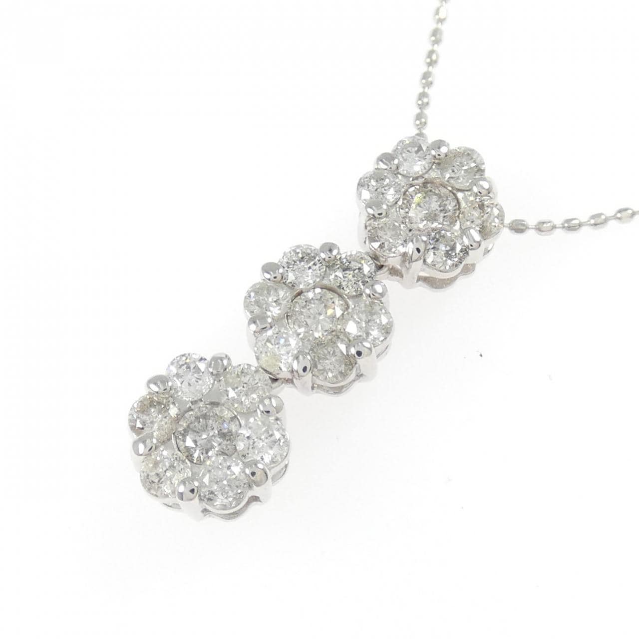 K14WG ダイヤモンド ネックレス 1.00CT