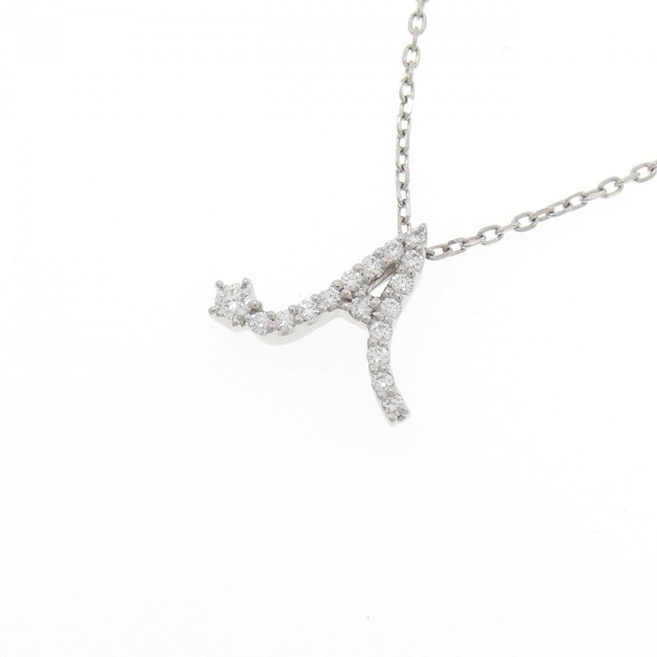 ロイヤル アッシャー イニシャル ネックレス 0.10CT
