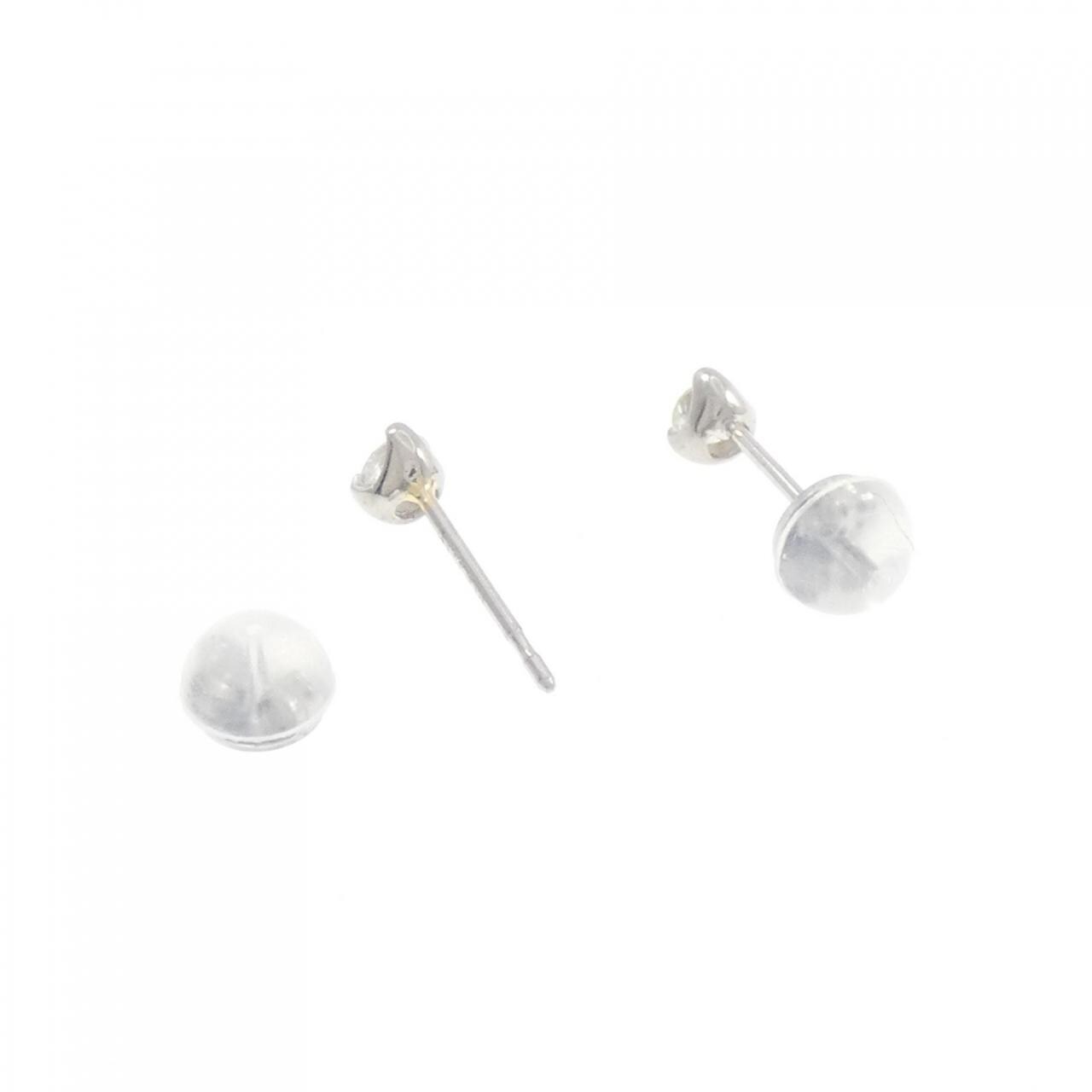 PT900 ソリティア ダイヤモンド ピアス 0.20CT