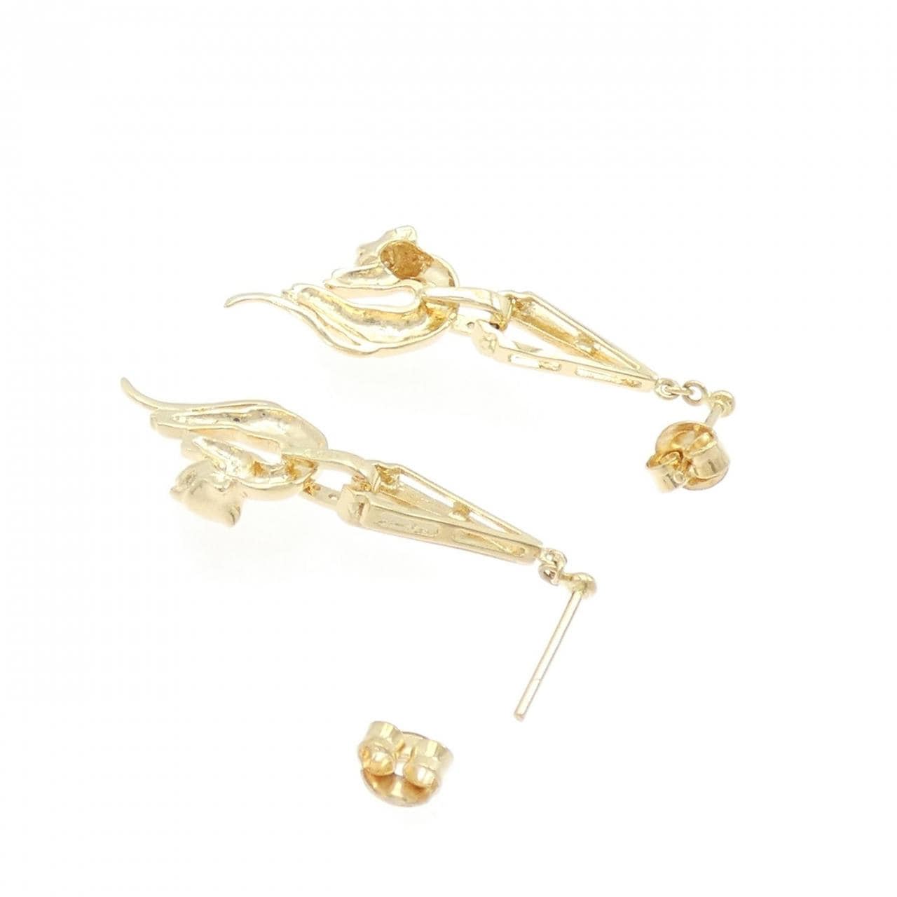 K18YG/750YG ダイヤモンド ピアス 0.05CT
