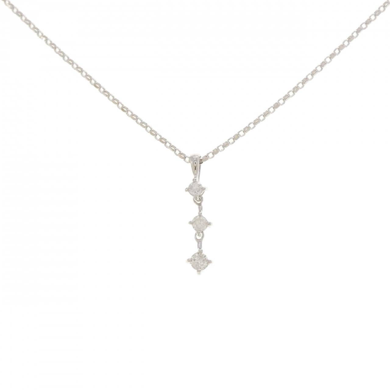 K14WG ダイヤモンド ネックレス 0.12CT