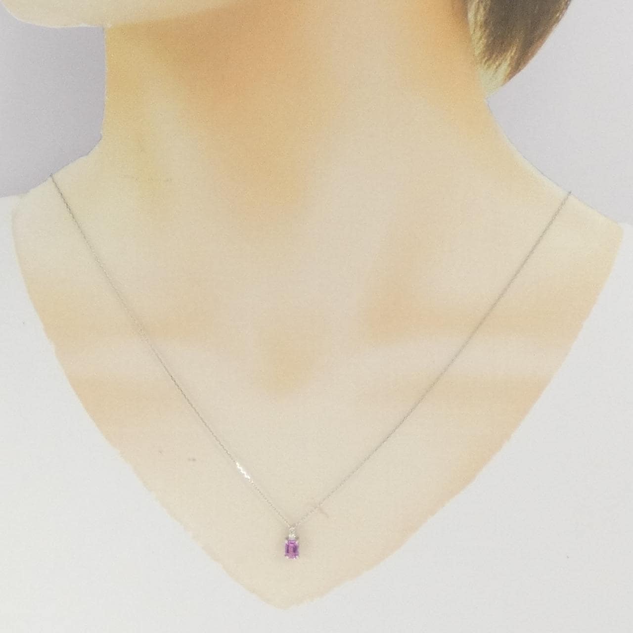PT サファイヤ ネックレス 0.45CT