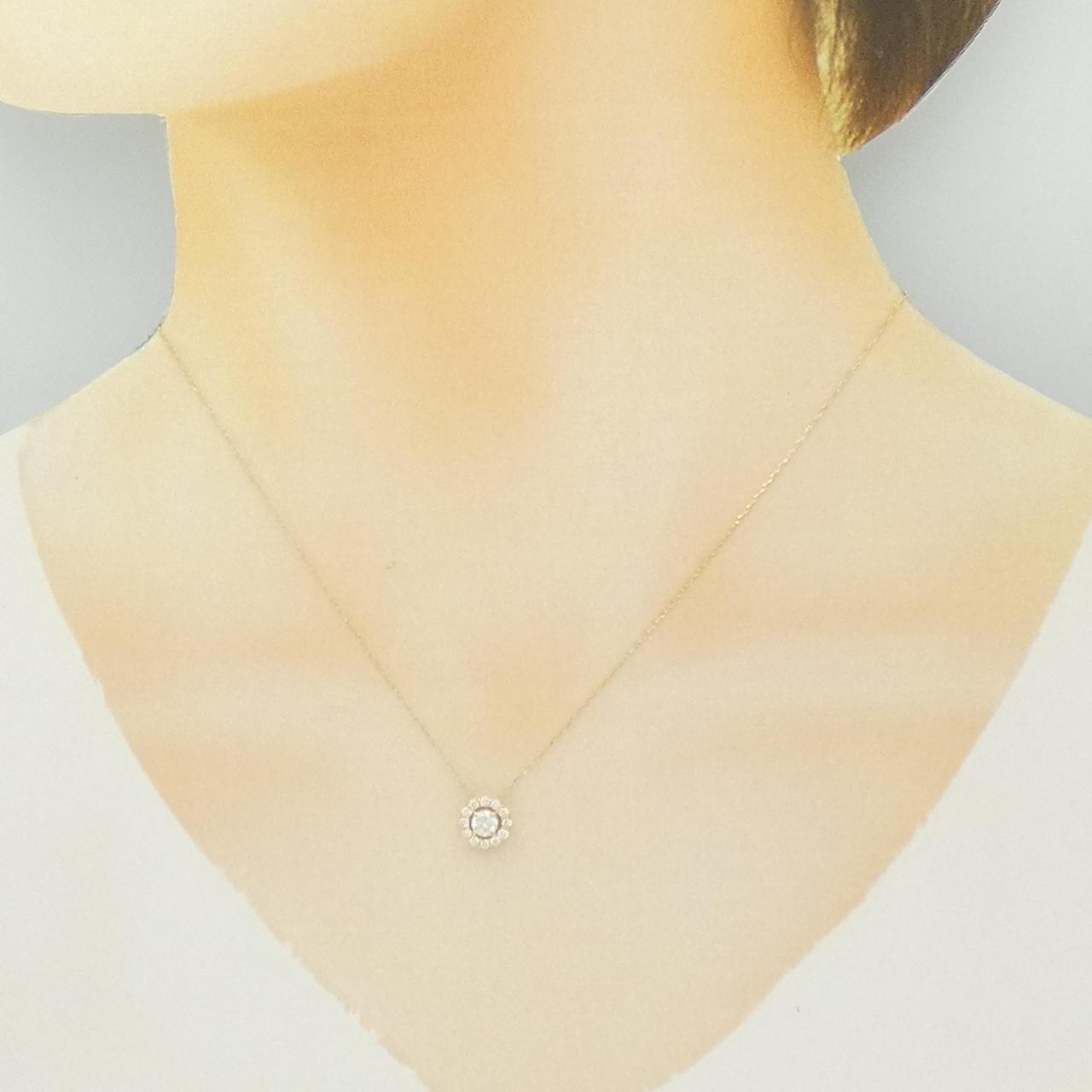 【リメイク】K18YG ダイヤモンド ネックレス 0.37CT