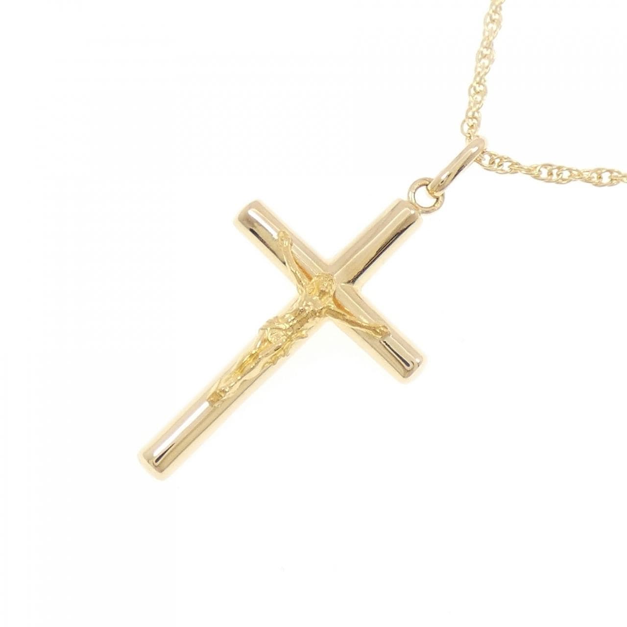 750YG/K18YG クロス ネックレス