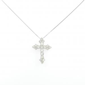 PT900/PT850 クロス ダイヤモンド ネックレス 4.04CT