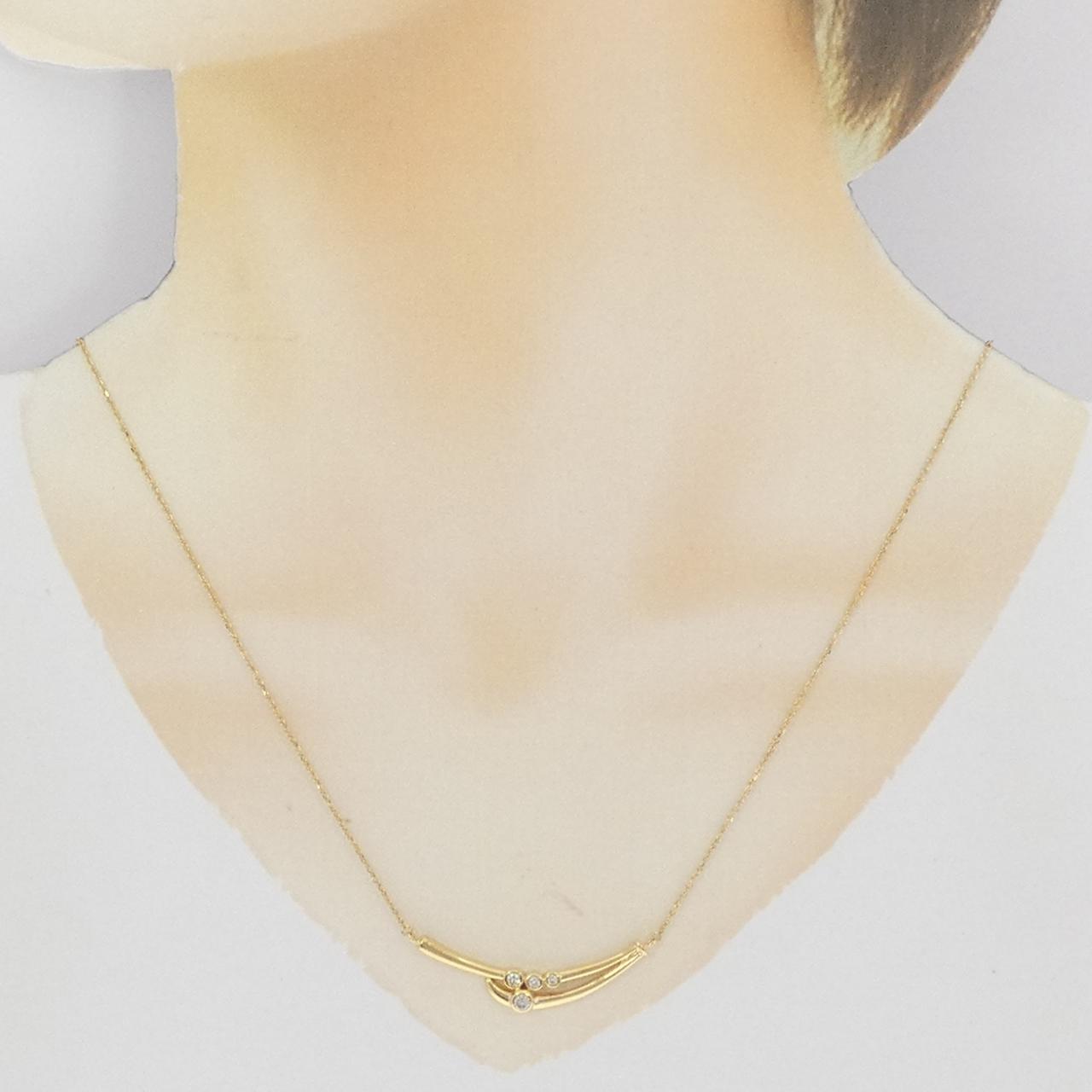 K18YG ダイヤモンド ネックレス 0.18CT
